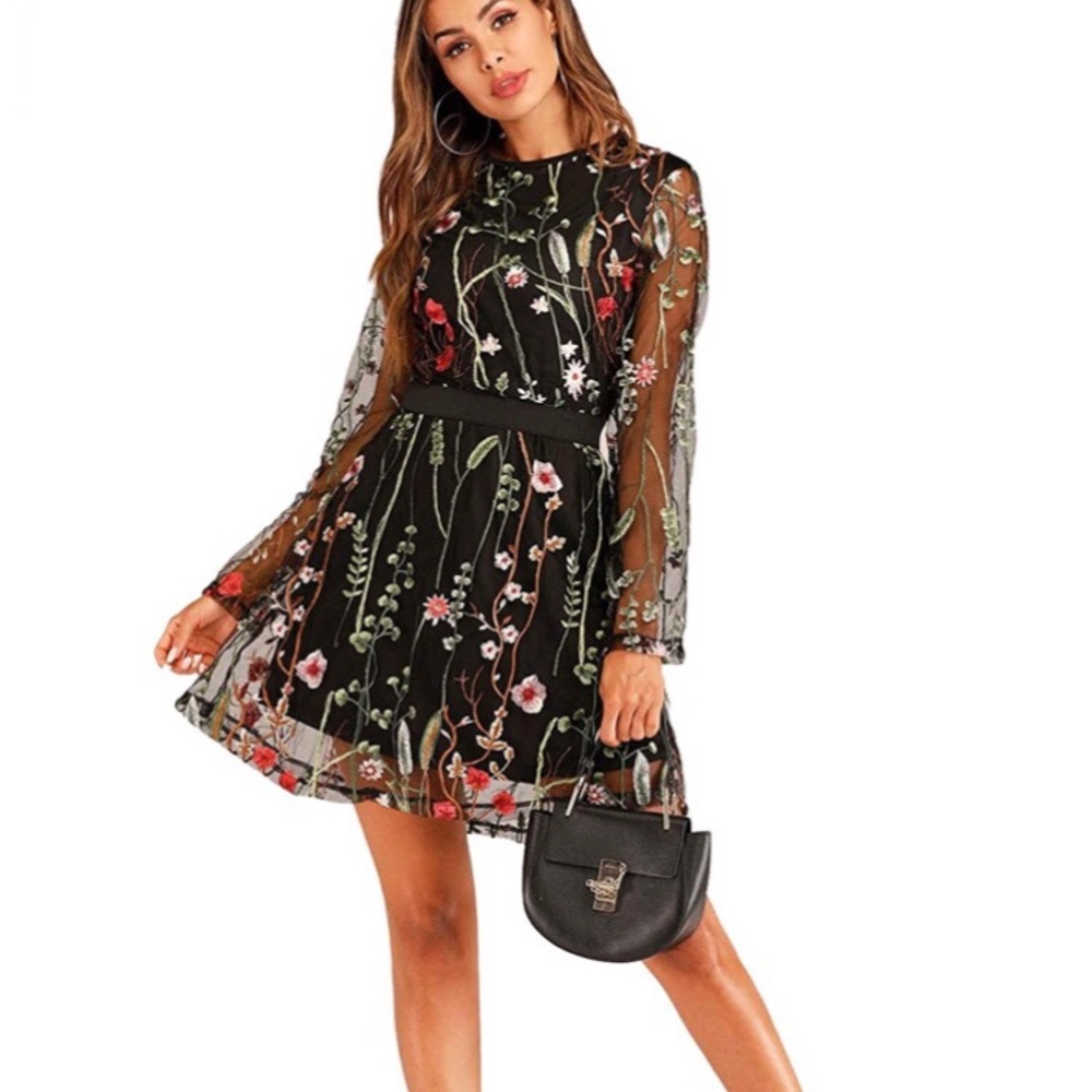 Floral homecoming dress